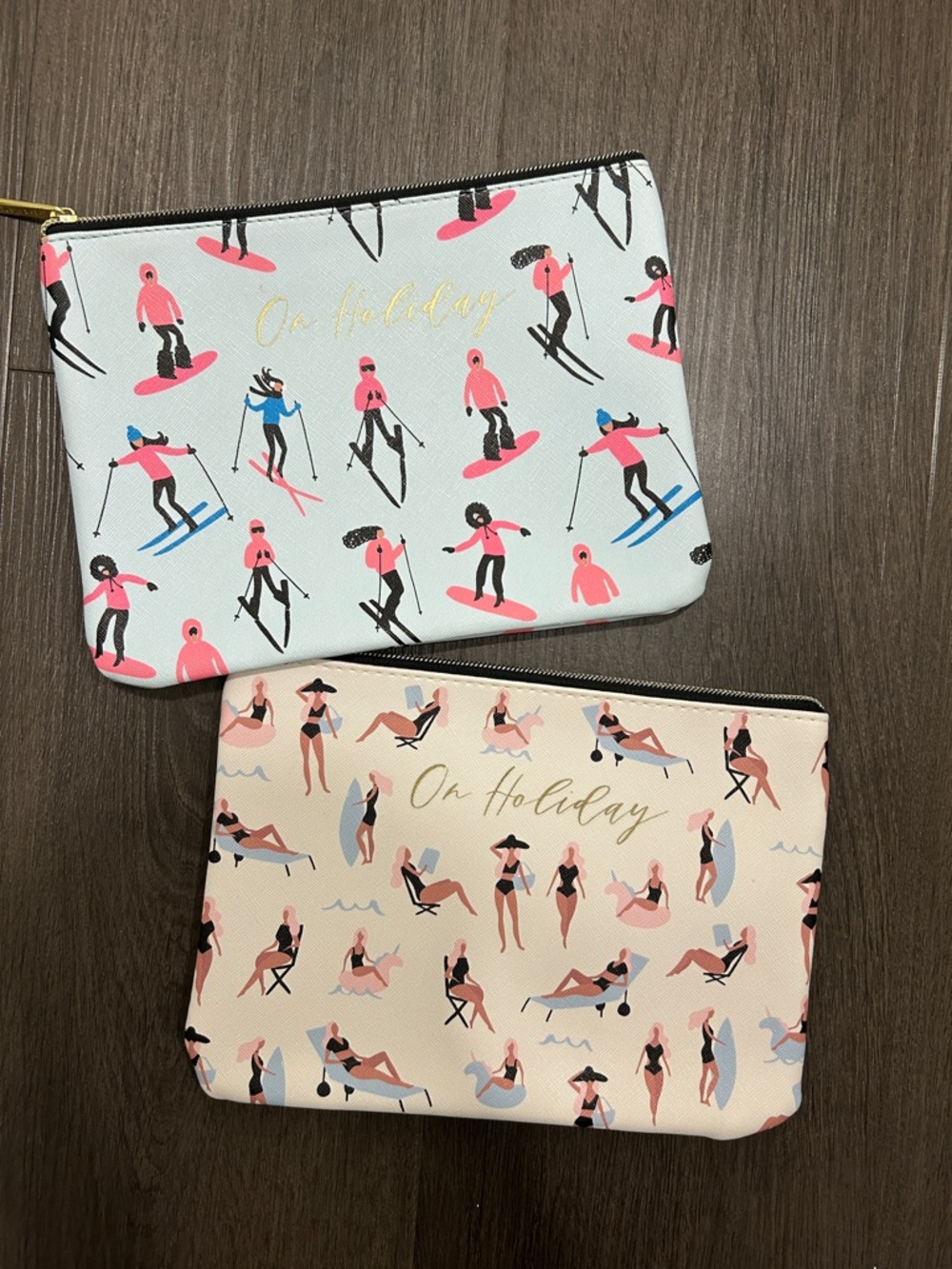 Never used! Ruby + Cash On Holiday Printed Travel Pouches